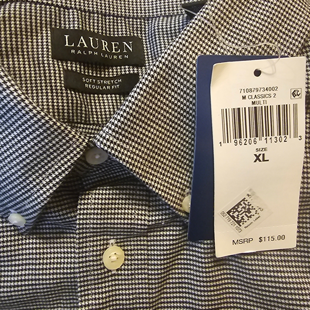 Lauren Ralph Lauren Men's Classic Plaid Button-Down Shirt, Size XL - Picture 3 of 3